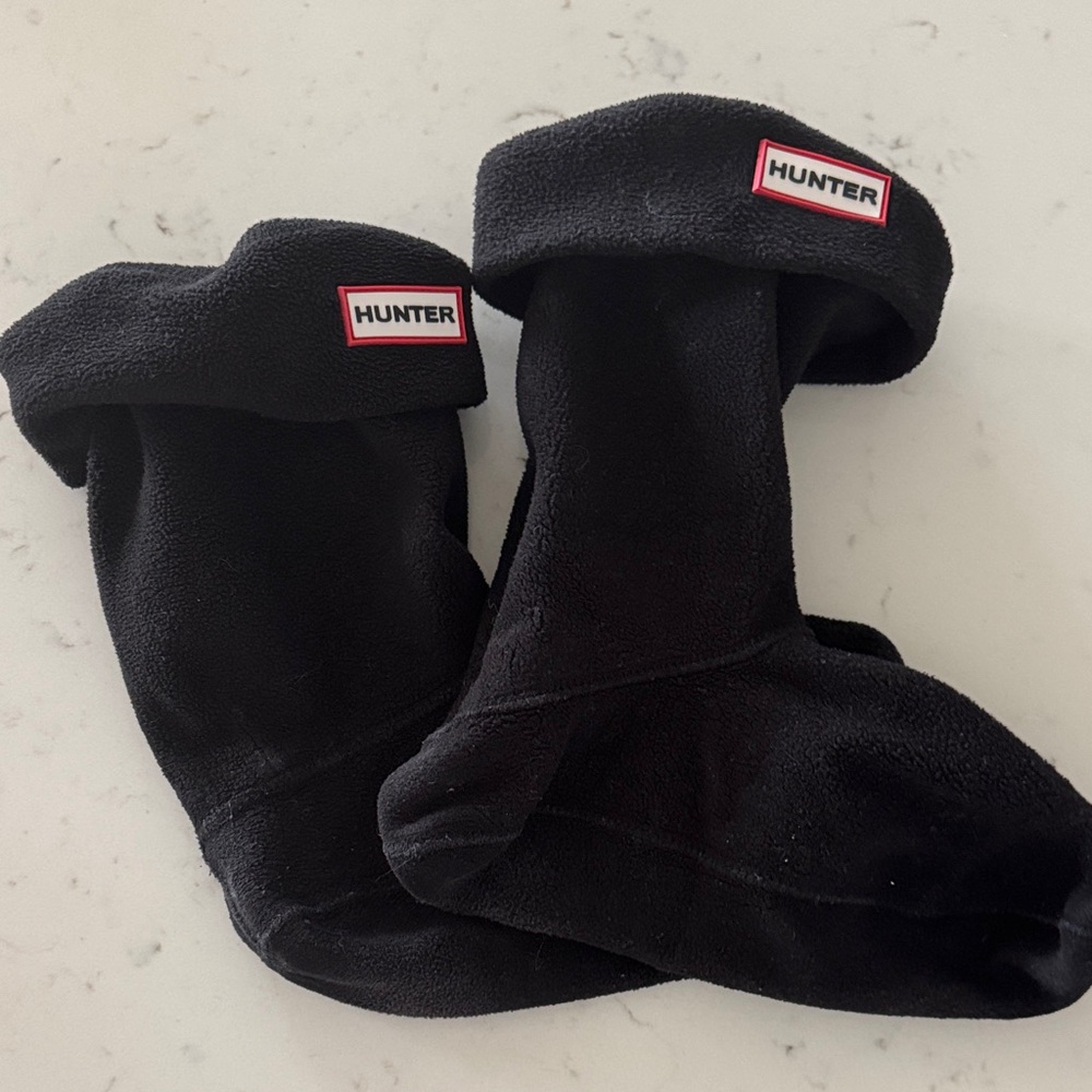 Hunter Women Black short fleece boot liners - size L (8-10)